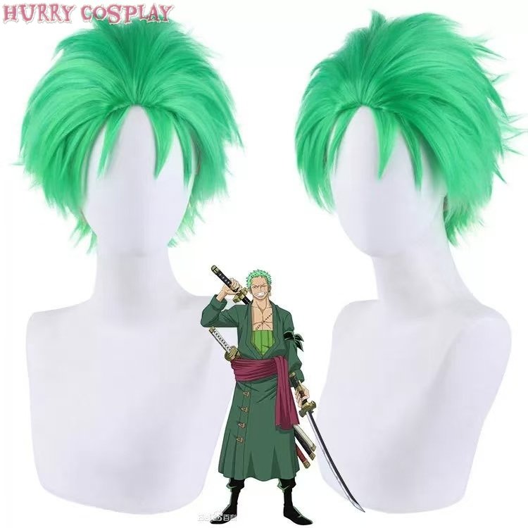 Anime Cosplay,One Piece,Wigs,One Piece Zoro Cosplay Costume - Wig